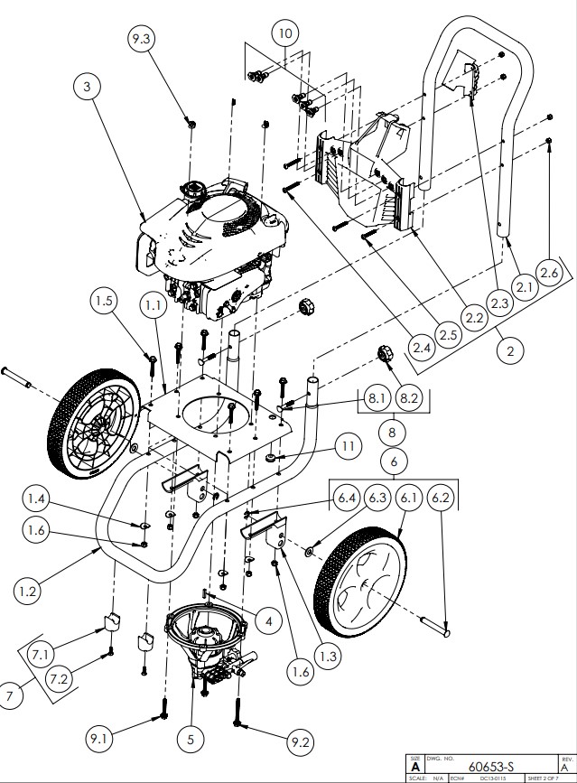 SIMPSON® MSV3024 Pressure Washer Parts, Breakdown & Owners Manual